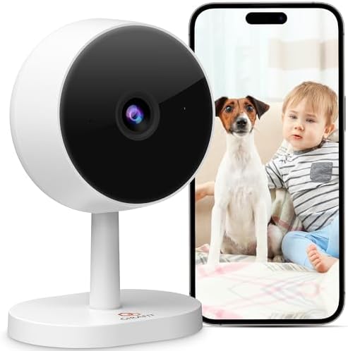 Girafit 3MP 2K Indoor Camera 5GHz & 2.4GHz,Indoor Home Security Cameras for Baby/Elder/Dog/Pet Camera with Phone app, Motion Detection, 2-Way Talk, US Cloud & SD Card Storage