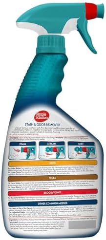 Simple Solution Pet Stain & Odor Remover, Enzyme Stain Cleaner, 32oz