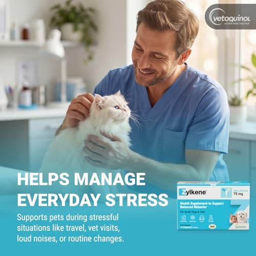 Vetoquinol Zylkene Calming Support Supplement for Small Dogs and Cats, Small