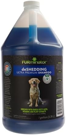 FURminator Ultra Premium deShedding Shampoo for Dogs, 1 gal | Reduces Excess Shedding, Helps Remove Wet Dog Smell, No Parabens or Dyes, Fresh Scent