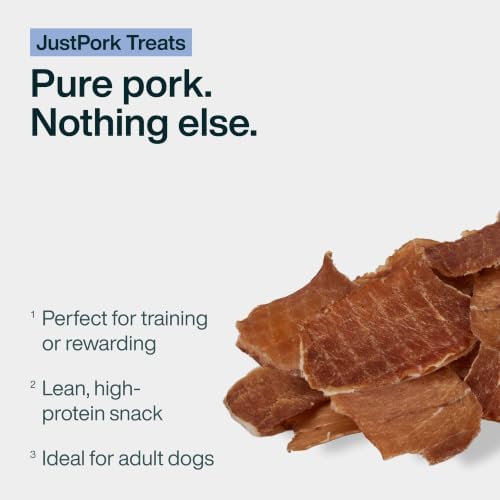 JustFoodForDogs Single Ingredient Healthy Dog Treats - Pork, 5 Oz