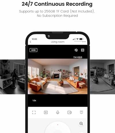 TREATLIFE 3K 5MP Indoor 2.4G/5G WiFi Security Camera, Smart Home Surveillance Camera with Pan Tilt, Color Night Vision, Motion Detection, Two-Way Audio, Compatible with Alexa & Google Home
