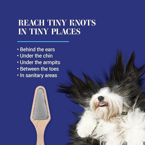 Chris Christensen Mark V Triangle Slicker Brush for Dogs, Stainless Steel, Brown