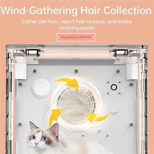 Automatic Pet Dryer Box ， Portable Folding Dryer Cage Dogs Cats Rabbits Hair Grooming House Hands-Free Quick Blow Without Noise