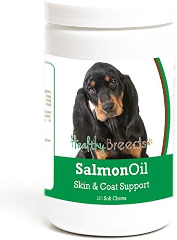 Healthy Breeds Black and Tan Coonhound Salmon Oil Soft Chews 120 Count