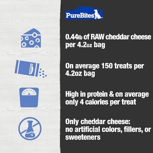 PureBites Cheese Single Ingredient Freeze Dried Dog Treats, 4.2 oz