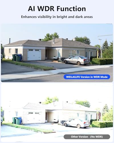 WEILAILIFE 【2-Way Audio】 4MP Extend PTZ Security Cameras Wireless Outdoor