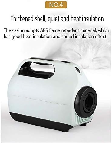 Dog Hair Dryer 2200W Variable Speed Cat Pet Grooming Hair Dryer Hairdryer Motorbike Motor Heater Blaster Fur Blower with 2 Gear Temperature Flexible Hose and 3 Nozzles,Green