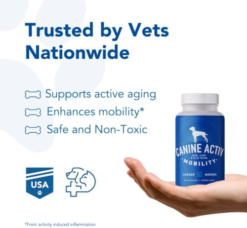 Mobility Support Capsules for Large Dogs, Supports Recovery and Promotes Healthy Joints and Muscles from Activity-Induced Discomfort, 90 Count