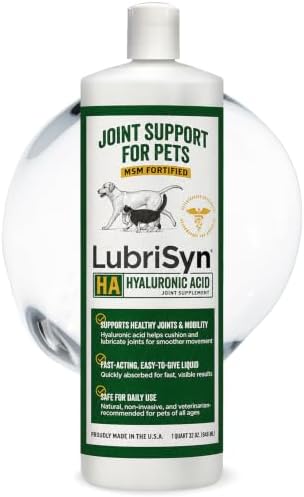 LubriSyn HA Hip & Joint Supplement Plus MSM for Dogs & Cats, 32 oz