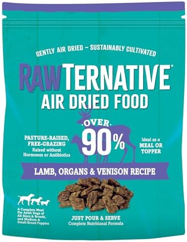 RawTernative Air Dried Dog Food, Lamb, Organs, & Venison Recipe, 1 lb