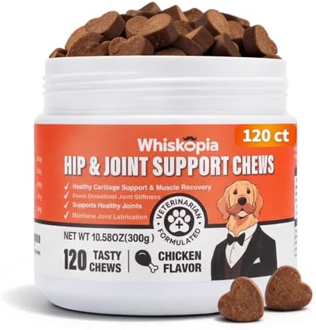Glucosamine Chews for Dogs, Joint & Mobility Support, 120 Ct