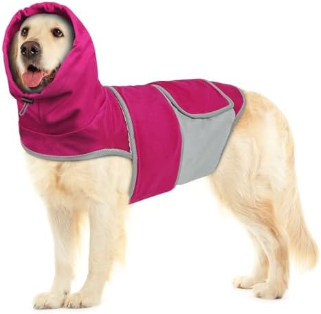 Dog Anxiety Shirt with Hood, Roman fabric, Red
