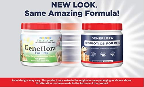 Geneflora Digestive Enzymes Prebiotics & Pet Probiotics 125 Grams, 2 Pack