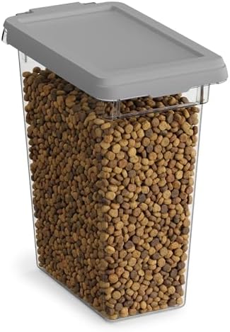 Mighty Tuff 8 lb Pet Food Storage Container with Airtight Lid, Clear