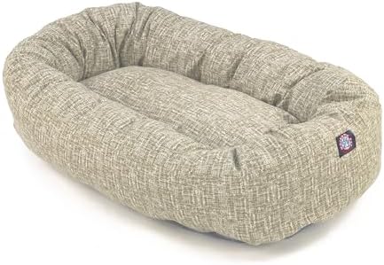 Majestic Pet Bagel Calming Dog Bed, 24 Inch Small, Round, Washable, Tan