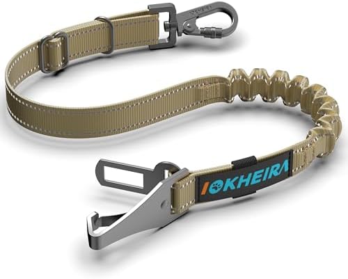 IOKHEIRA Dog Seat Belt 3-in-1 Car Harness - Green