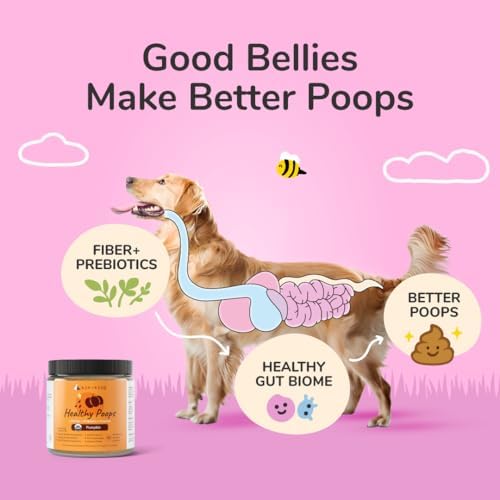 kin+kind Healthy Poops – USDA Organic Pumpkin Powder for Dogs and Cats – Prebiotic Pumpkin Powder, Supports Probiotic Activity – 8 oz