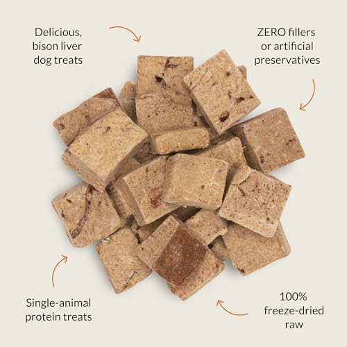 ULTIMATE PET NUTRITION Nutra Bites Freeze-Dried Dog Treats, Bison Liver