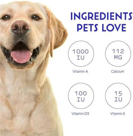 WONDER PAWS Premium Multivitamin for Dogs Daily Multi for Immune, Mood, Joint, Skin, Heart & Digestive Health - 21 in 1 Dog Multivitamins for Optimal Health Essential - 60 Multivitamin Dog Chews