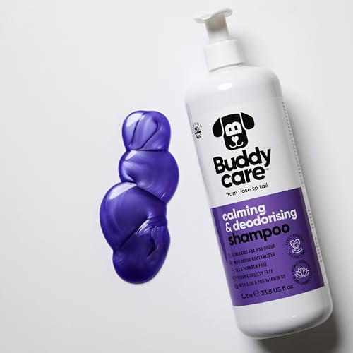 Calming & Deodorising Dog Shampoo by Buddycare | Lavender Scented | with Aloe Vera and Pro Vitamin B5 (33.8oz)