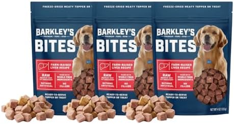 Barkley's Bag Beef Bites, Freeze Dried Dog Treats & Topper, 4 Oz, 3 Pack
