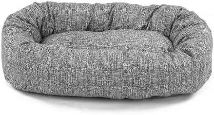 Majestic Pet Bagel Calming Dog Bed 32 in Medium, Round Washable, Lt. Black