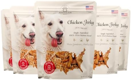American Paws Bulk Chicken Jerky Dog Treats for Large Dogs, USA (5 LB)