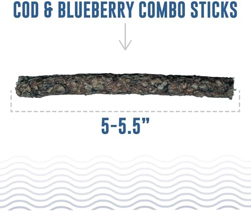 Icelandic+ 6 Count Cod & Blueberry Combo Sticks - Crunchy Dog Treats