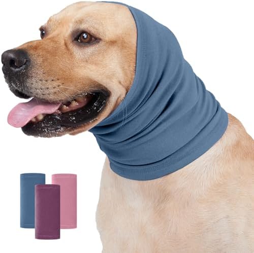 Nanaki Dog Calming Hoodie Dog Hematoma Ear Wraps for Dogs-Ear Protection | Dog Fireworks Ear Muffs Dog Head Warp Anxiety Relief,Dog Head Cover for Grooming and Force Drying Dog Ear Protector for Noise