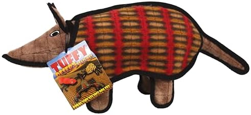 TUFFY® : 2 Pack Armadillo Dog Toy: Ultra Durable Plush Toy with Multiple Layers & Reinforced Seams, Washable and Floats, Original Construction