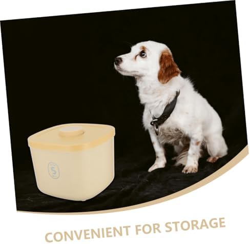 Large Capacity Vacuum Sealed Cat Dog Food Storage Container Airtight Plastic Food Holder for, Large, Yellow