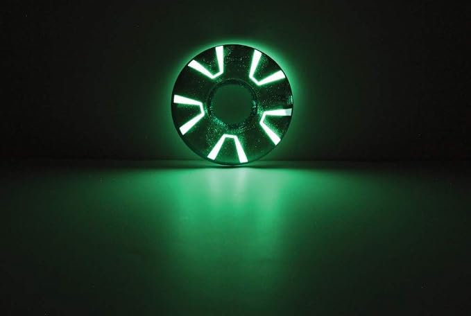 Chuckit! Max Glow Zipflight Flying Disc Dog Toy, Small (6"), Green and White