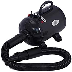 1200W Dog Dryer, 4 Nozzles Stepless Speed Pet Grooming Dryer, Cat Hairdryer, Professional Heater Blaster Blower,Black, Blue, Pink, Yellow,Black