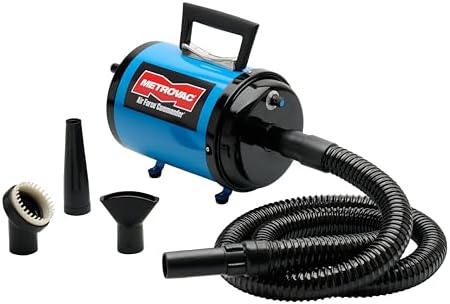 METROVAC AFTD-3V Air Force Commander Variable Speed Pet Grooming Dryer Blue | High Velocity Dog Hair Blower 4.0 HP USA