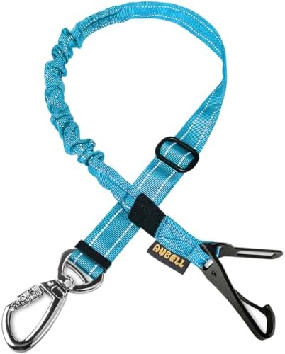AUBELL Dog Seat Belt for Car - Updated 3-in-1 Bungee, Blue