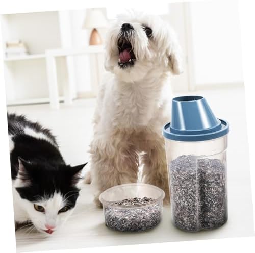 BESPORTBLE 4pcs Cat Food Storage Airtight Pet Food Bins Wide Mouth Container for Easy Refill Preserve Freshness