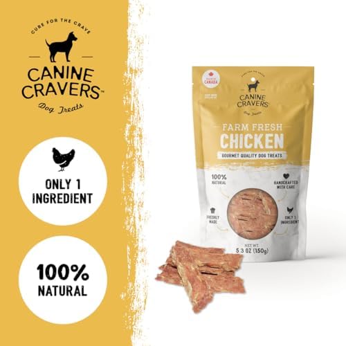 Canine Cravers Single Ingredient Dog Treats - Farm Fresh Chicken, 5.3oz