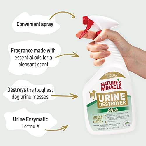 Nature's Miracle Dog Urine Destroyer Plus, Enzymatic Cleaner, 32 oz