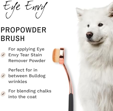 Eye Envy ProPowder Applicator Brush for Dogs and Cats, Large, Black, Metallic