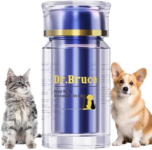 Dr.Bruce Omega-3 Deep Sea Anchovy Fish Oil,Anchovies Sourced from Peruvian Deep Sea, Premium Pure Ingredients,for Dogs and Cats- Skin and Coat Support, Omega 3 Supplement for Pets，Fish Oil Supplement