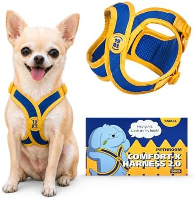 PETHROOM Comfort-X Dog Harness 2.0, Step-in Soft Lightweight Vest (Small)