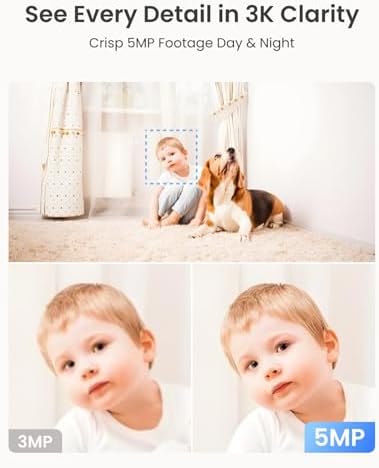 REOLINK 5MP Indoor Security Camera E1 Pro+E1 Pro-B plug-in Camera Support 2.4/5 GHz WiFi, 360 Degree Baby/Dog Monitor with Auto Tracking, Person/Pet Detection, Night Vision, 2 Way Audio, Local Storage