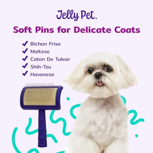 Jelly Pet Universal Slicker Brush for Dogs, Large, Purple