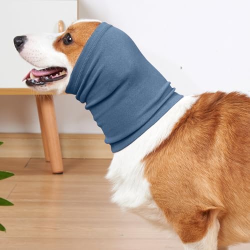 Nanaki Dog Calming Hoodie Dog Hematoma Ear Wraps for Dogs-Ear Protection | Dog Fireworks Ear Muffs Dog Head Warp Anxiety Relief,Dog Head Cover for Grooming and Force Drying Dog Ear Protector for Noise