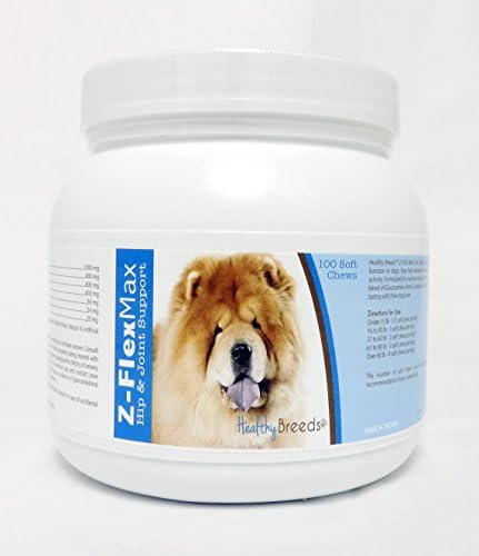 Healthy Breeds Chow Chow Z-Flex Max Hip & Joint Soft Chews 100 Count, Brown