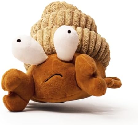 Interactive Dog Toys, Moving Squeaky Plush Dog Toy-Hermit Crab | Touch-activated for Self-play,Bounce+Vibration+Sound,Type-C Rechargable,Gentle/Average Chewer,Washable Cover