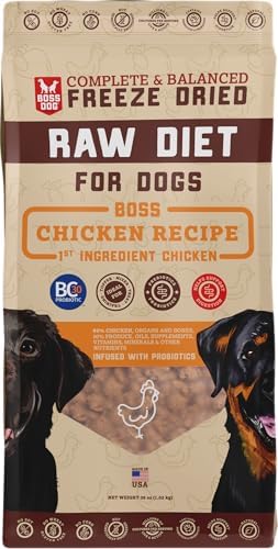 Boss Dog Freeze Dried Raw Diet (Dogs), Chicken Recipe, 36 oz Bag