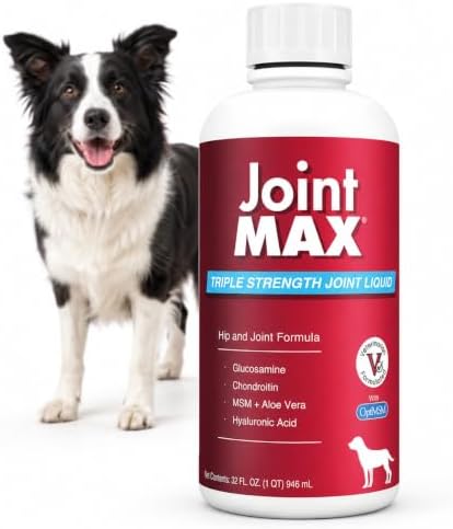 Liquid for Dogs – Glucosamine Chondroitin MSM Hip & Joint Supplement Liquid with Organic Turmeric – All-Natural Dog Joint Support Oil for Mobility, Arthritis, Skin & Coat – 32 fl oz