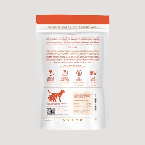 Natural Rapport Freeze-Dried Pumpkin Meatballs, Beef & Turkey, 4 oz